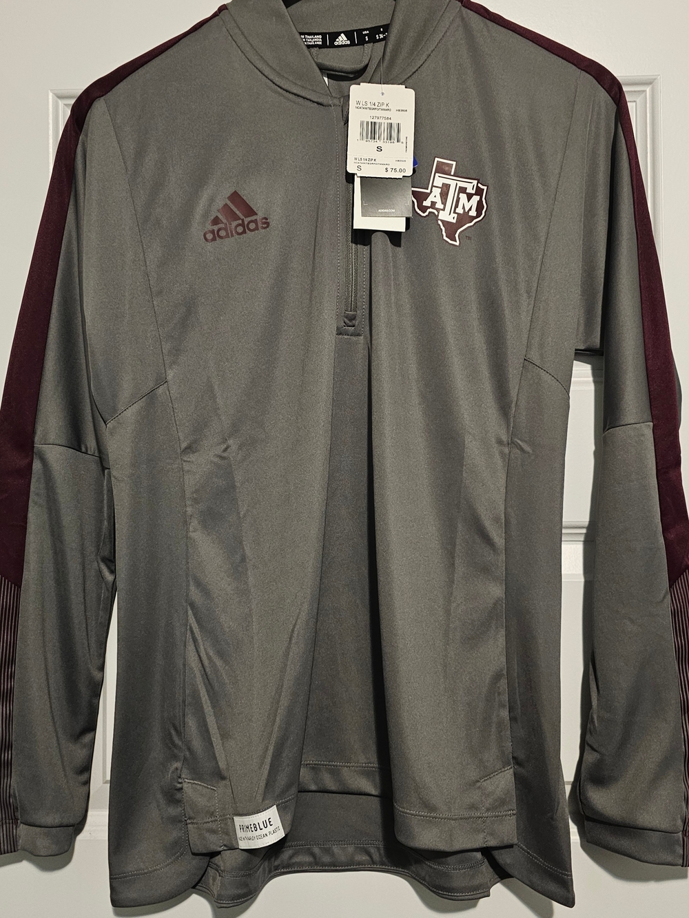 NEW!!! Adidas Texas A&M Quarter Zip Long Sleeve Pullover